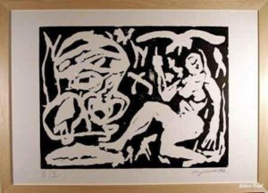 A. R .Penck: "Ohne Titel" (Frau mit Adler)
