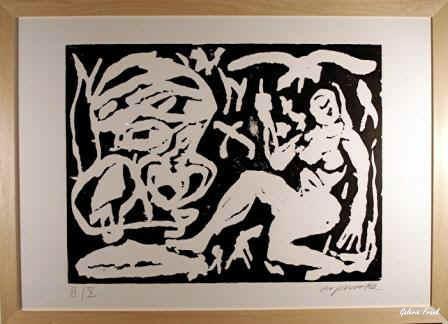 A. R .Penck: "Ohne Titel" (Frau mit Adler)